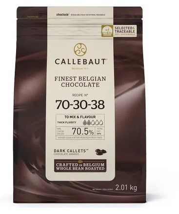 Chocolate Belga Callebaut - Gotas Amargo - 70-30-38-BR-U76 - 2 kg - Rizzo