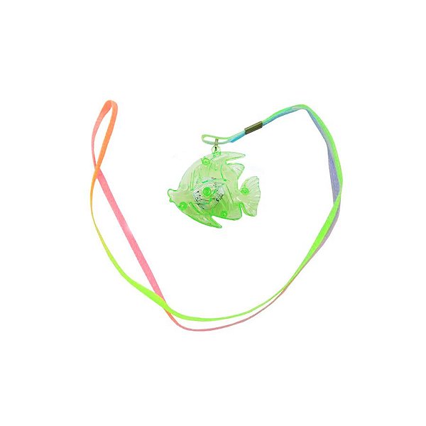 Colar Pisca com LED Colorido - Peixe Verde - 1 unidade - Rizzo