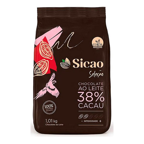 Chocolate Seleção Ao Leite 38% Cacau - Gotas - 1,01 kg - 1 unidade - Sicao - Rizzo