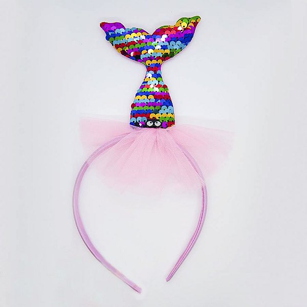 Tiara Sereia - Adereço de Carnaval  - Rosa Bebê - Mod 266 - 01 unidade - Rizzo