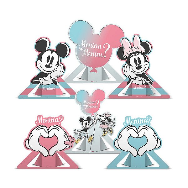Decoração de Mesa Festa Chá Revelação Disney - 6 unidades - Regina - Rizzo