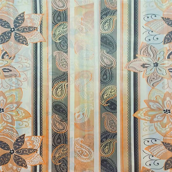 Papel de Seda - 49x69cm - Floral Excêntrico - 10 unidades - Cromus - Rizzo