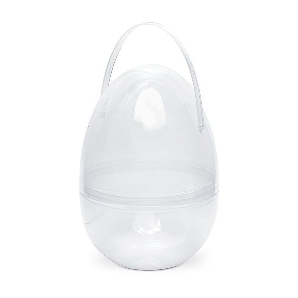 Cesta Ovo de Plástico Incolor 17,5x17,5x25cm - 01 Unidade - Cromus -