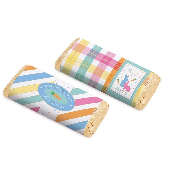 Kit Tablete Com Cinta - Bliss - 150 g - 15 x 11 x 3,2 cm - 10 unidades - Cromus Páscoa - Rizzo