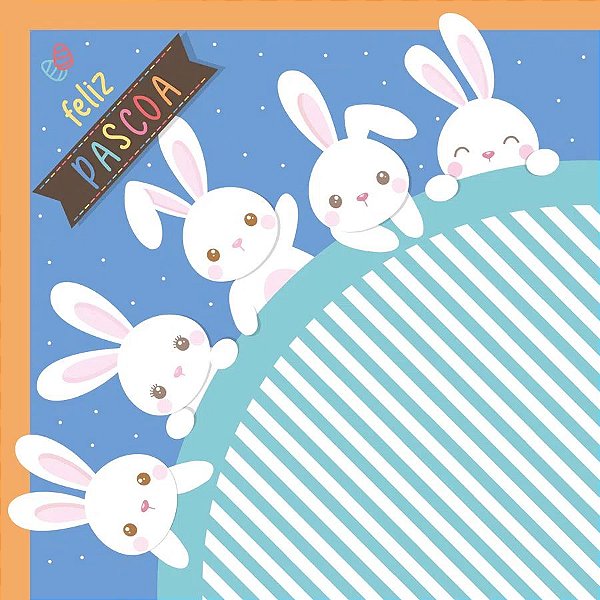 Saco Express 35x35cm para Ovos de 250g a 350g - Luke's Family Azul - 5 unidades - Cromus Páscoa - Rizzo