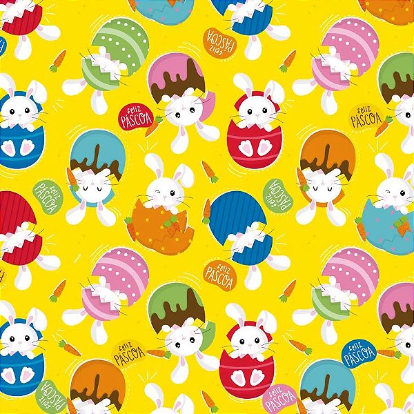Folha para Ovos de Páscoa Metalizado Surpresa Amarelo 69 x 89 cm - 5 unidades - Cromus Páscoa - Rizzo