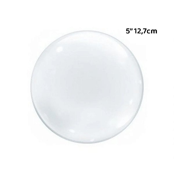 Balão Bubble Transparente - 5" 12,7cm - 1 unidade - Bobo Balloon - Rizzo