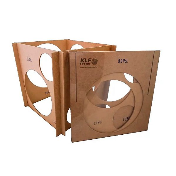 Medidor de Balões - Klf - 3,5" a  9" - Com 4 Placas - 1 unidade - Rizzo