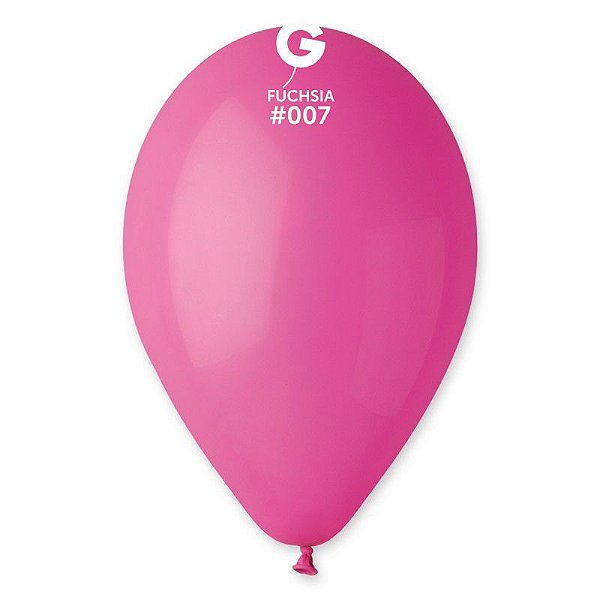 Balão de Festa Látex Liso - Fuchsia (Fúcsia) #007 -  Gemar - Rizzo