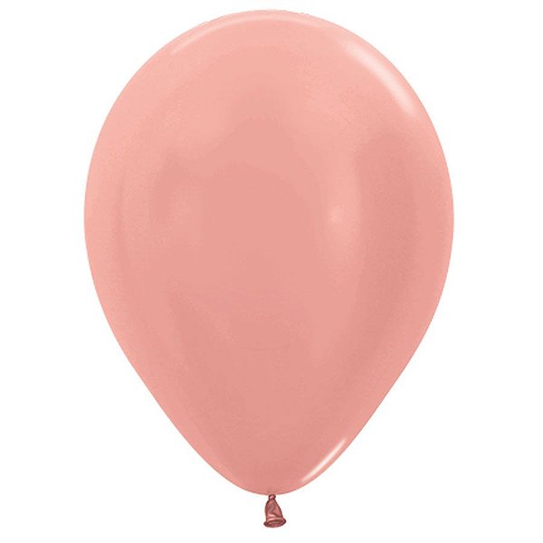 Balão de Festa Latéx Metal -  Rose Gold (Cor:568) -  Sempertex - Rizzo