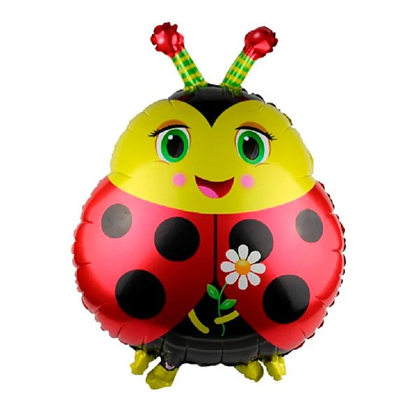 Balão de Festa Microfoil - Joaninha - 1 unidade - Rizzo