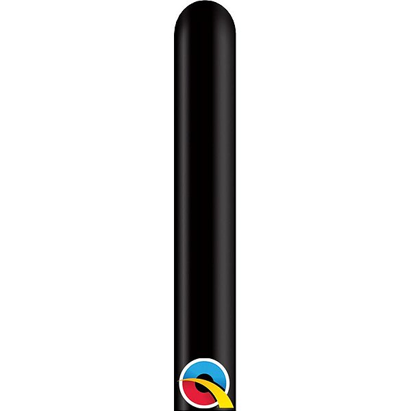 Balão de Festa Canudo - Onix Black (Preto Ônix) - 160" - Qualatex - Rizzo