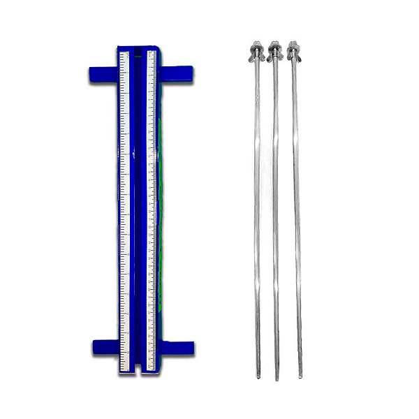 Medidor de Metal para Balão Profissional 16'' - Azul - Figadoli -1 unidade - Rizzo Balões
