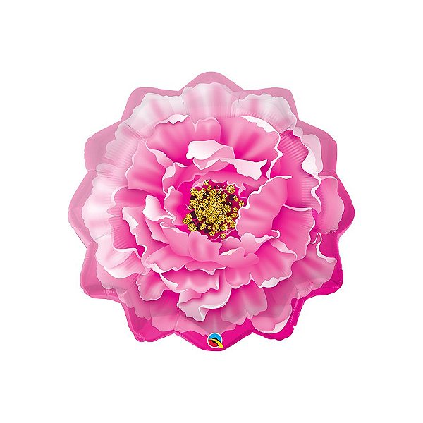Balão de Festa Microfoil 33" 84cm - Peônia Rosa - 1 unidade - Qualatex Outlet - Rizzo