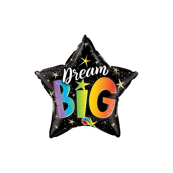 Balão de Festa Microfoil 20" 51cm - Estrela Dream Big (Sonhe Alto) - 1 unidade - Qualatex Outlet - Rizzo