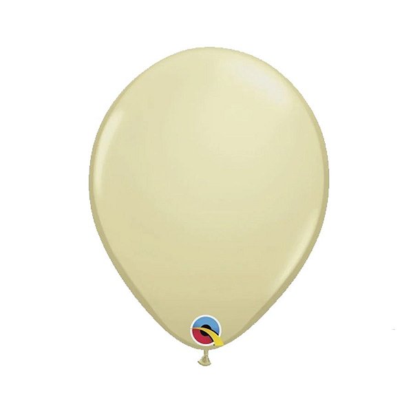 Balão de Festa Látex Liso - Marfim - 11" 28cm - 100 unidades - Qualatex Outlet - Rizzo