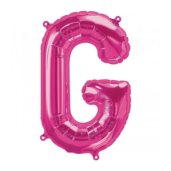 Balão de Festa Microfoil 34" 86cm - Letra G Magenta - 1 unidade - Qualatex Outlet - Rizzo