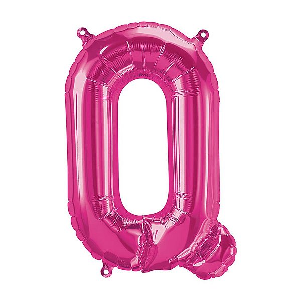 Balão de Festa Microfoil 34" 86cm - Letra Q Magenta - 1 unidade - Qualatex Outlet - Rizzo