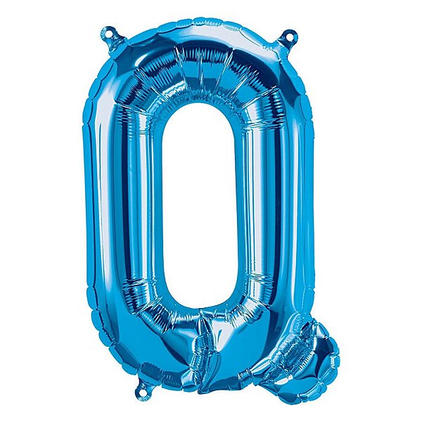 Balão de Festa Microfoil 34" 86cm - Letra O Azul - 1 unidade - Qualatex Outlet - Rizzo
