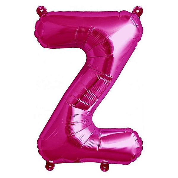 Balão de Festa Microfoil 34" 86cm - Letra Z Magenta - 1 unidade - Qualatex Outlet - Rizzo