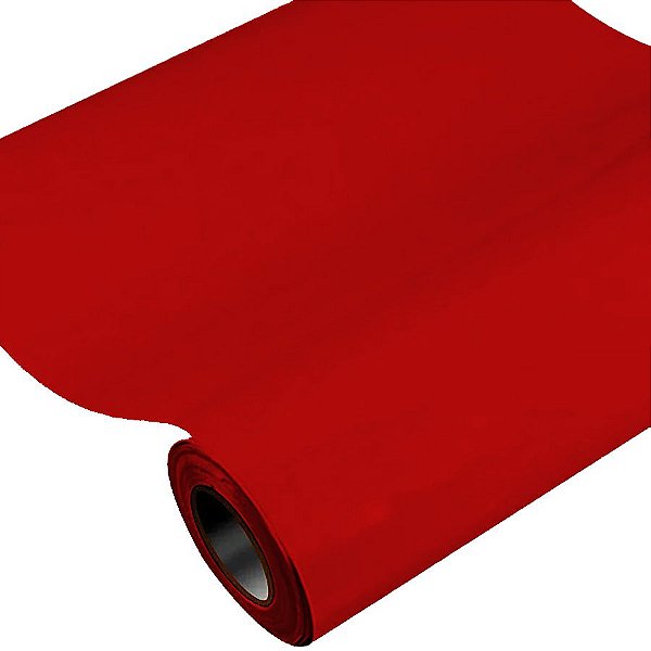 Vinil Adesivo 30cmx25m - Vermelho Vivo - 1 unidade - Rizzo Balões