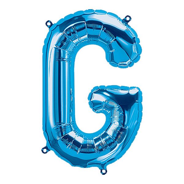 Balão de Festa Microfoil 34" 86cm - Letra G Azul - 1 unidade - Qualatex Outlet - Rizzo
