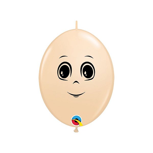 Balão de Festa Látex Liso Q-Link - Rosto Masculino - 6" 15cm - 50 unidades - Qualatex Outlet - Rizzo