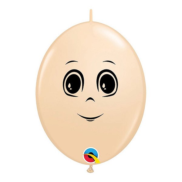 Balão de Festa Látex Liso Q-Link - Rosto Masculino Blush - 12" 30cm - 50 unidades - Qualatex Outlet - Rizzo