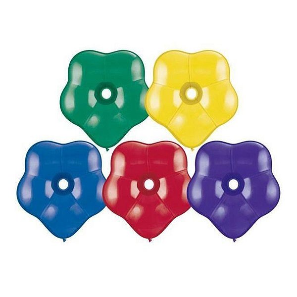 Balão de Festa Látex Blossom - Sortidos - 16" 40cm - 50 unidades - Qualatex Outlet - Rizzo