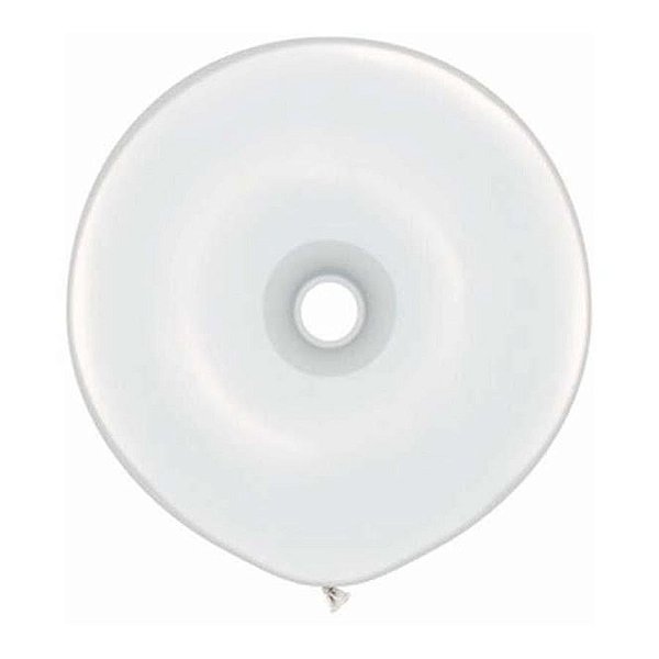 Balão de Festa Látex Donut - Branco - 16" 40cm - 25 unidades - Qualatex Outlet - Rizzo