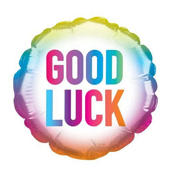 Balão de Festa Microfoil 4" 10cm - Redondo Good Luck! Colorido - 1 unidade - Qualatex Outlet - Rizzo