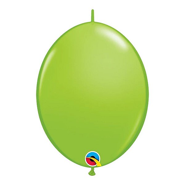 Balão de Festa Látex Liso Q-Link - Verde Lima - 12" 30cm - 50 unidades - Qualatex Outlet - Rizzo
