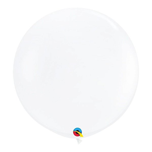 Balão de Festa Látex Liso - Diamante Transparente - 3' 90cm - 2 unidades - Qualatex Outlet - Rizzo