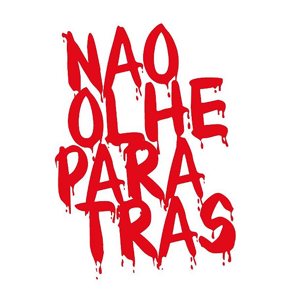 Transfer Para Balão Lettering Vermelho - Não Olhe Para Trás - 1 unidade - Rizzo