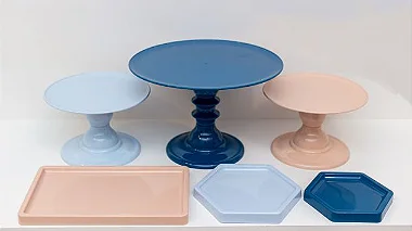 Kit Comemore 07 - Azul Marinho,Azul Candy e Rose - Só Boleiras - Rizzo Festas