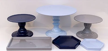 Kit Comemore 01 - Azul Marinho, Azul Candy, e Cinza - Só Boleiras - Rizzo Festas