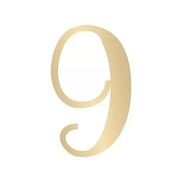 Transfer Para Balão Lettering Dourado - Número Nove - 1 unidade - Cromus - Rizzo