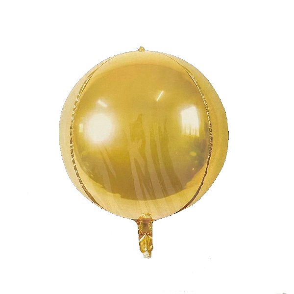 Balão de Festa Metalizado 22" 55cm - Orbz Dourado  - 1 unidade - Rizzo
