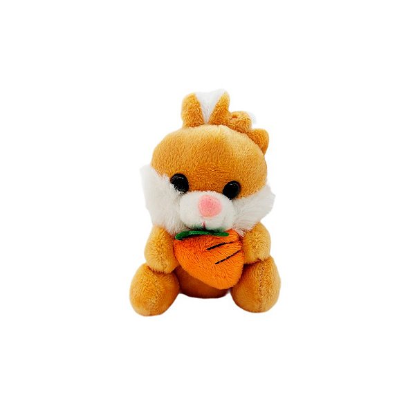 Chaveiro Coelho de Pelúcia Marrom - 13cm - 1 unidade - Rizzo