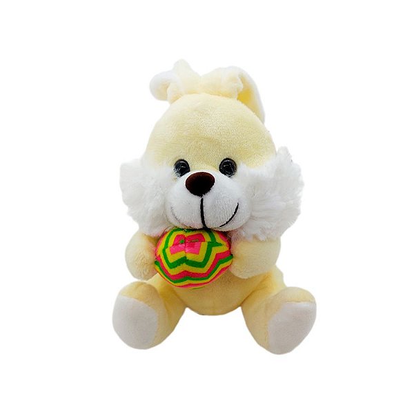Coelho de Pelúcia Amarelo - 15cm - 1 unidade - Rizzo