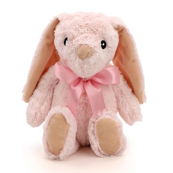 Coelho de Pelúcia Orelhas Grandes - Rosa - 27cm - 1 unidade - Cromus - Rizzo