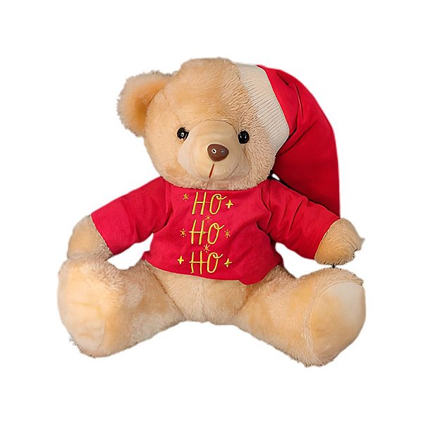 Urso de Pelúcia de Natal - Ho Ho Ho - 1 unidade - Cromus - Rizzo