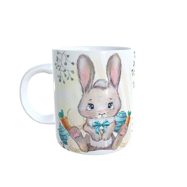 Caneca de Porcelana Coelhinho Feliz Páscoa - 1 unidade - Rizzo
