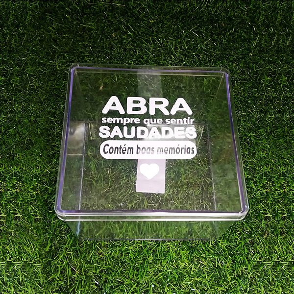 Caixa Acrílica Boas Memórias - 14x14cm - 1 unidade - Rizzo