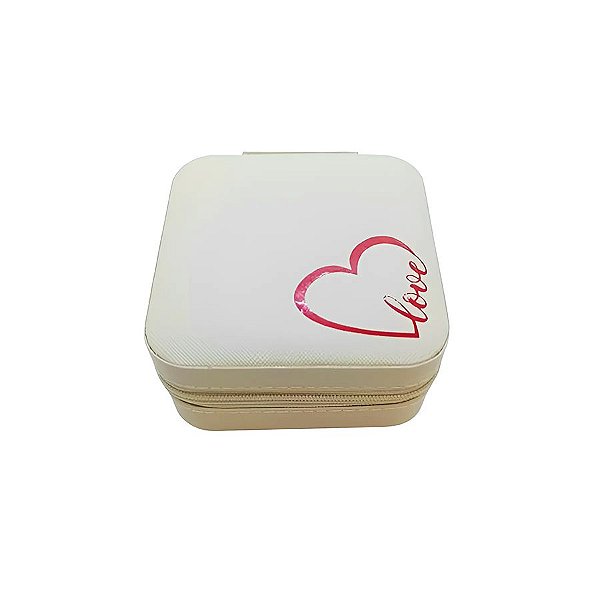 Mini Porta Joias - Love - Off White - 1 unidade - Rizzo Personalize