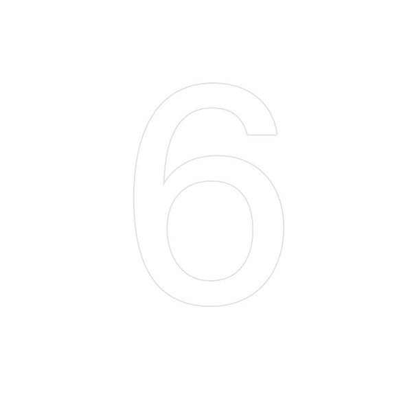 Transfer - Número 6 - Branco - 1 unidade - Rizzo