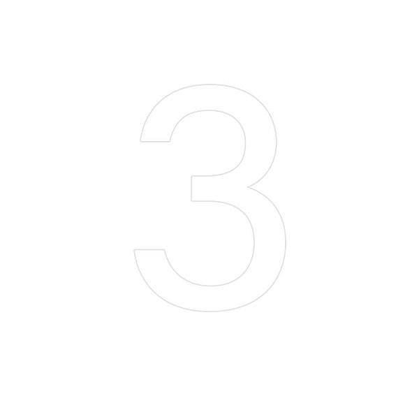 Transfer - Número 3 - Branco - 1 unidade - Rizzo