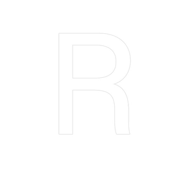 Transfer - Letra R - Branco - 1 unidade - Rizzo