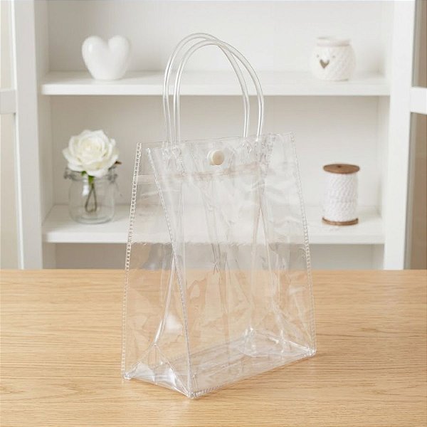 Sacola Transparente Botão - 20x10x30 - 1 unidade - Rizzo - Rizzo