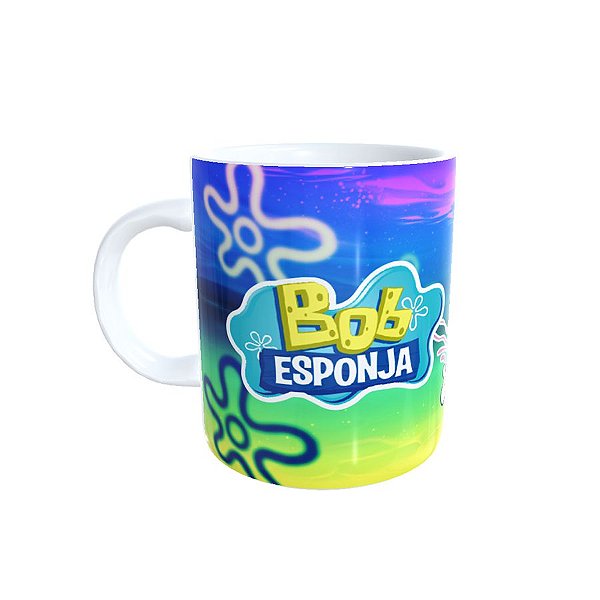 Caneca de Porcelana Bob Esponja e Seus Amigos - 1 unidade - Rizzo